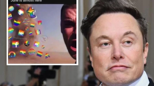 Elon Musk ha tuiteado una foto burlándose del 'Pride Month', el mes del orgullo LGBT