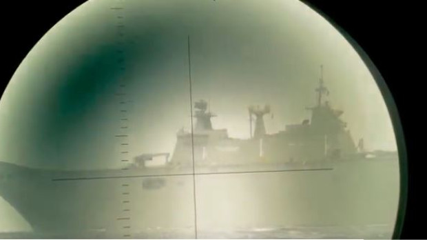Así es como se ve nuestro buque insignia Juan Carlos I desde el periscopio de un submarino español