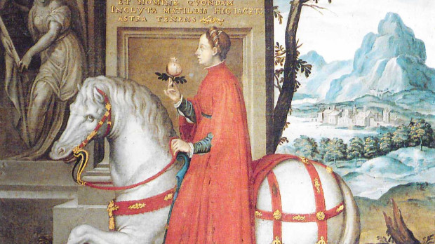 Matilde de Canossa a caballo, pintura de Paolo Farinati