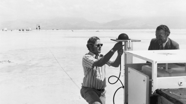 Prueba de un transmisor para el sistema 621B en White Sands Missile Range, Nuevo México, en 1972