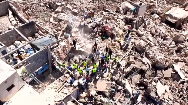Vista aérea del terremoto de Marruecos