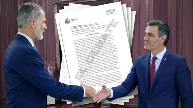 Montaje del Rey Felipe VI y el presidente del Gobierno, Pedro Sánchez