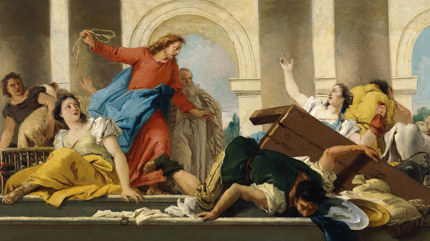 Jesús expulsa a los mercaderes del templo