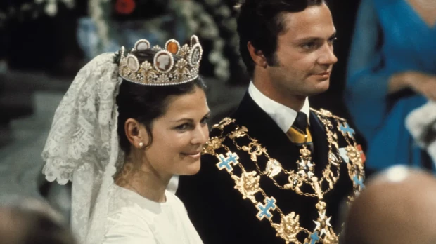 Boda de Carlos Gustavo y Silvia de Suecia en 1976