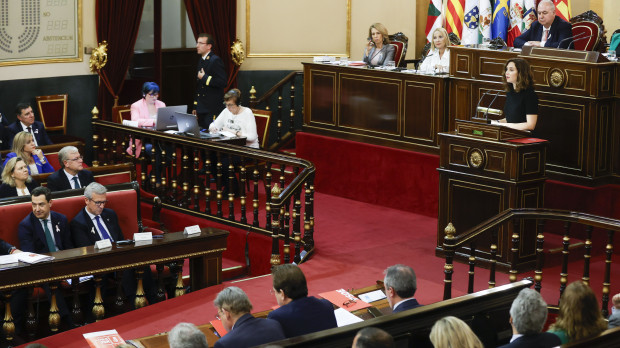 Isabel Díaz Ayuso, durante su intervención en el Senado