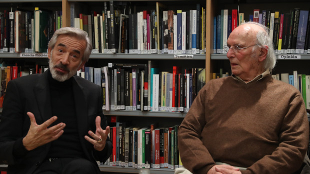 El actor Imanol Arias y el director Carlos Saura