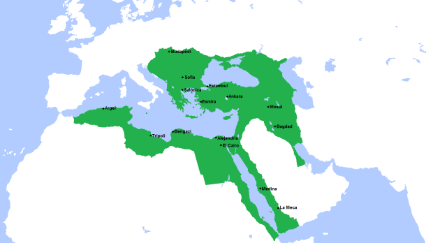 Territorios que dominó el Imperio otomano