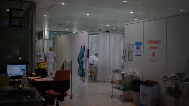 Boxes de la Unidad de Cuidados Intensivos UCI del Hospital de la Santa Creu i Sant Pau