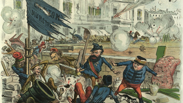 El bombardeo de Cartagena en una caricatura de La Madeja Política del 13 de diciembre de 1873