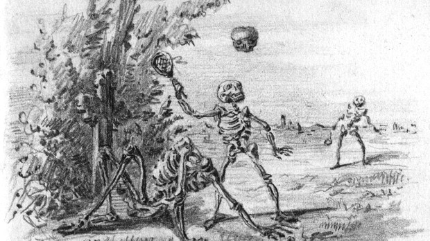 Detalle de 'Les morts pour rire', de Gustavo Adolfo Bécquer