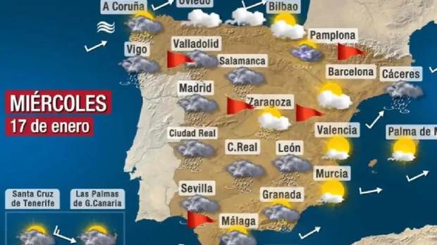 Imagen del mapa emitido en el programa de Cuatro al Día