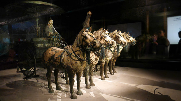 Uno de los carruajes de Qin Shi Huangdi en su Museo
