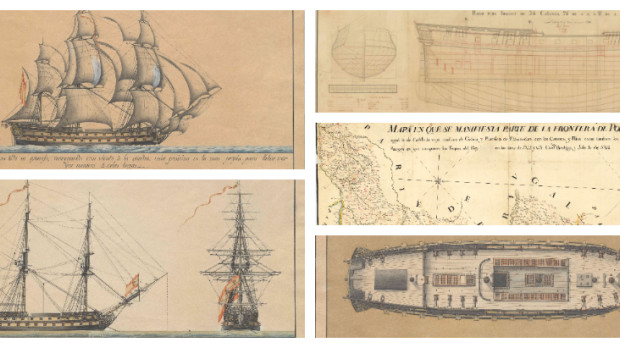 Algunos de los planos históricos de la Armada que sale a la luz pública