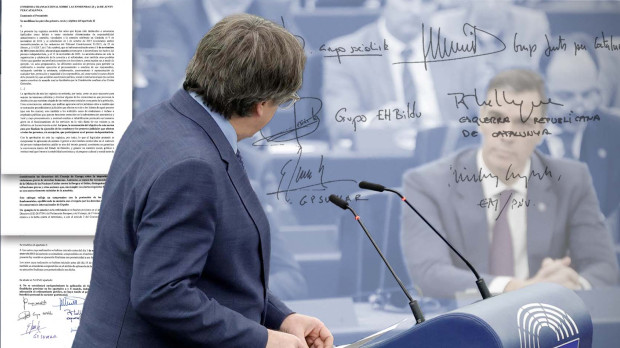 Imagen de las últimas enmiendas pactadas en la ley de amnistía