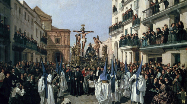 Procesión del Viernes Santo en Sevilla. Obra de Manuel Cabral Aguado-Bejarano
