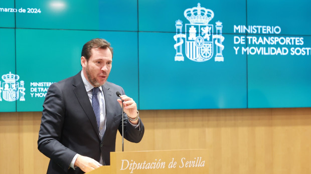 El ministro de Transportes Óscar Puente el pasado mes de marzo