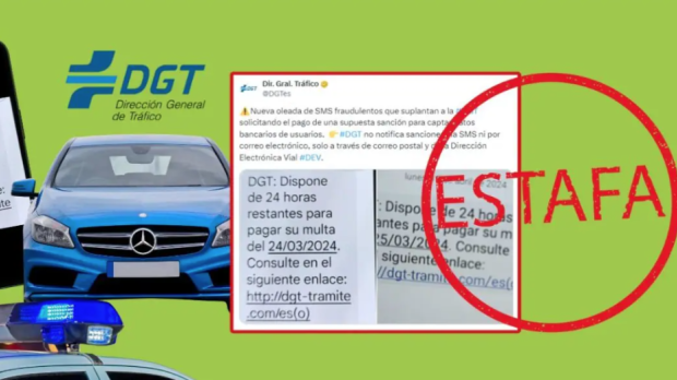La DGT recuerda que no notifican sanciones por SMS ni correo electrónico