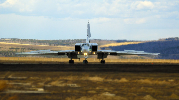 El bombardero ruso de origen soviético Tupolev Tu-22M3