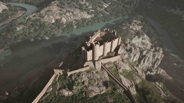 Reconstrucción en 3D del castillo de Pelegrina en Sigüenza