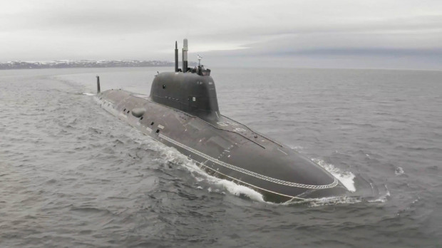 El submarino de propulsión nuclear ruso Kazan en ruta a La Habana