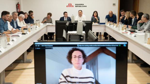 Reunión de la ejecutiva de ERC, presidida por Oriol Junqueras