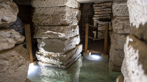 La cisterna de la Calderona, en la ciudad romana de Obulco, en Porcuna (Jaén), una de las principales urbes de la antigua Bética