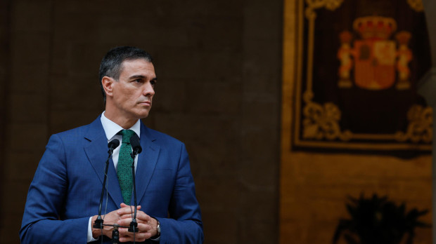 El presidente del Gobierno, Pedro Sánchez, este martes en el Palacio de La Almudaina