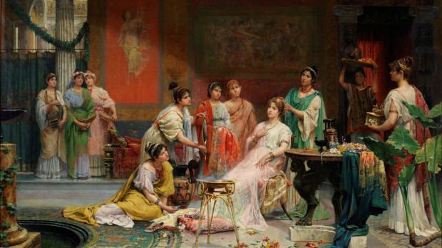 Tocador de una dama romana. Obra de Juan Jiménez Martín