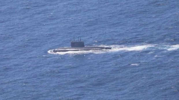 Imagen de la Fuerza Aérea portuguesa del submarino ruso Novorossiysk