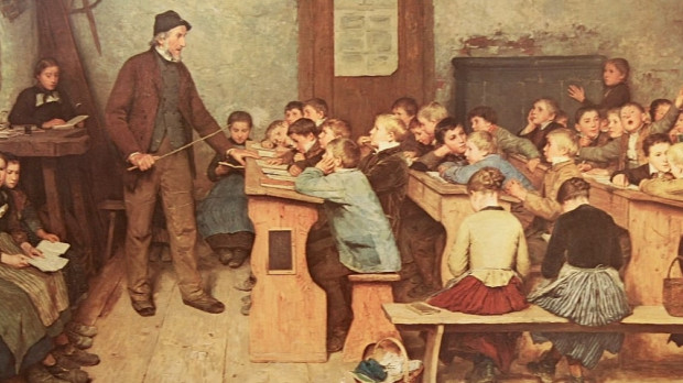 Albert Anker, «La escuela del pueblo» (1896)