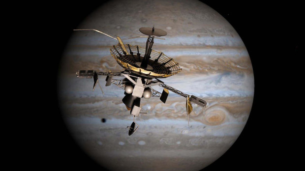 Recreación artística de la sonda Galileo