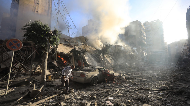 Imagen de los bombardeos israelís en Beirut