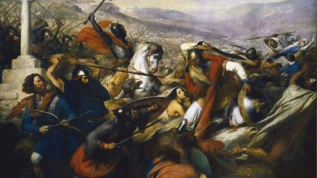 Carlos Martel en la Batalla de Poitiers, 732