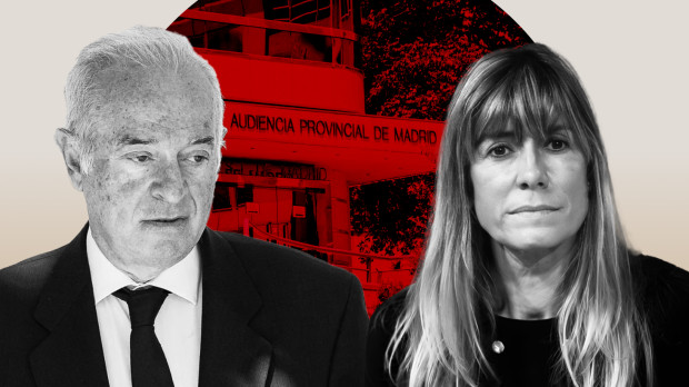 Montaje del juez Juan Carlos Peinado y de Begoña Gómez