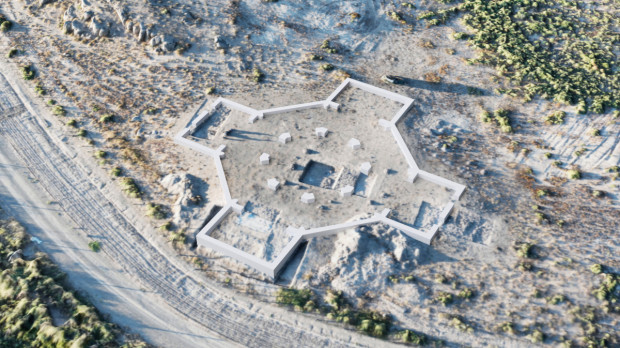 La planta octogonal de la iglesia encontrada en Artaxata