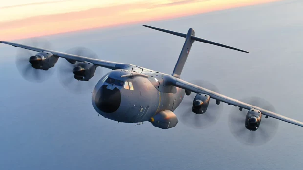 Espectacular imagen difundida por Airbus de su A400M en vuelo