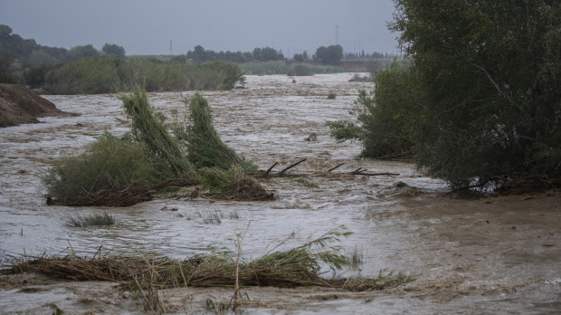 Crecida del río Magre, a 29 de octubre de 2024, en Alfar, Valencia