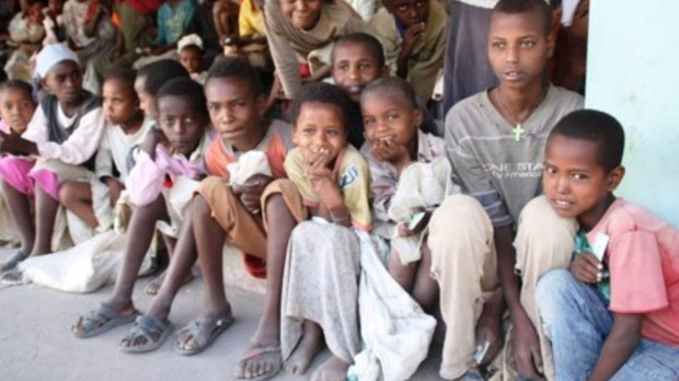 Niños en un hospicio