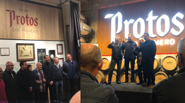 Sergio 'El Chacho' Rodríguez inaugura junto a Antoni Daimiel los nuevos espacios de Bodegas Protos