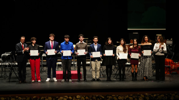 Los alumnos de Bachillerato premiados por la Fundación Ricardo Delgado Vizcaíno