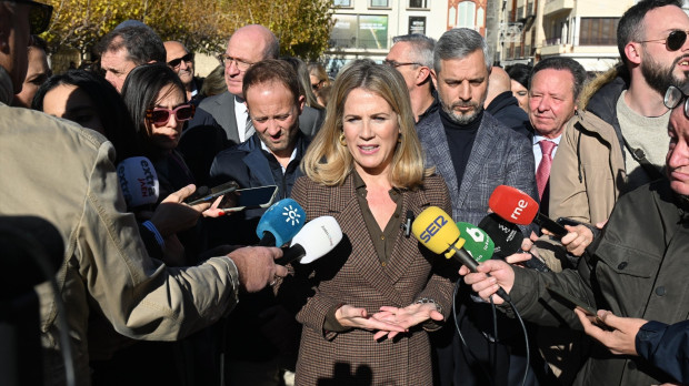 La vicesecretaria de Política Municipal del PP-A, Ana Mestre, atiende a los medios en Jaén. JUAN DE DIOS ORTIZ/EUROPA PRESS 02/1/2025