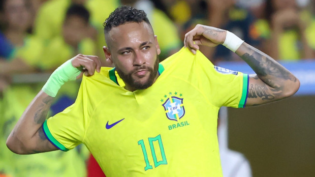 Neymar con la camiseta de la selección de Brasil