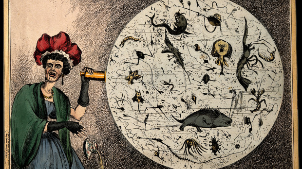 "Sopa de Monstruos comúnmente llamada agua del Támesis". Obra de William Heath