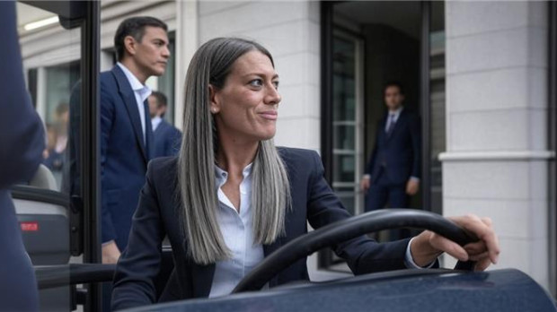Imagen generada con inteligencia artificial: Pedro Sánchez y Miriam Nogueras