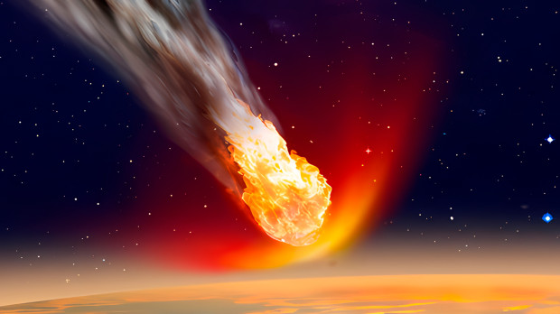 Simulación del asteroide 2024 YR4 acercándose a la Tierra