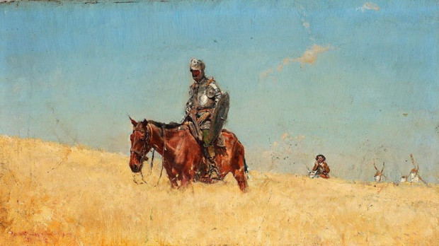 Don Quijote de la Mancha, en un cuadro de José Moreno Carbonero