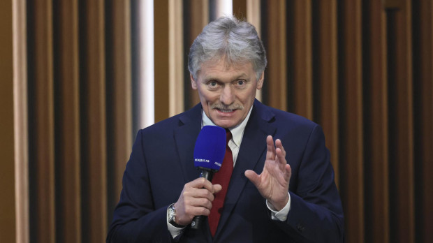 El portavoz del Kremlin, Dmitri Peskov, durante una rueda de prensa