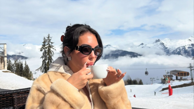 Georgina Rodríguez, en Los Alpes