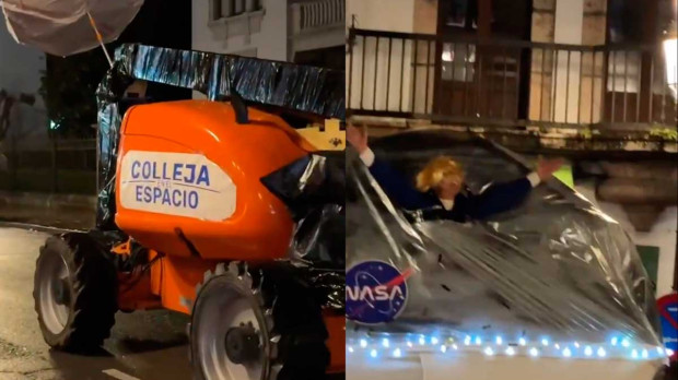 Recreación del viaje espacial de Calleja en Canga de Onís