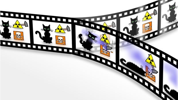 Representación de la teoría del gato de Schrödinger